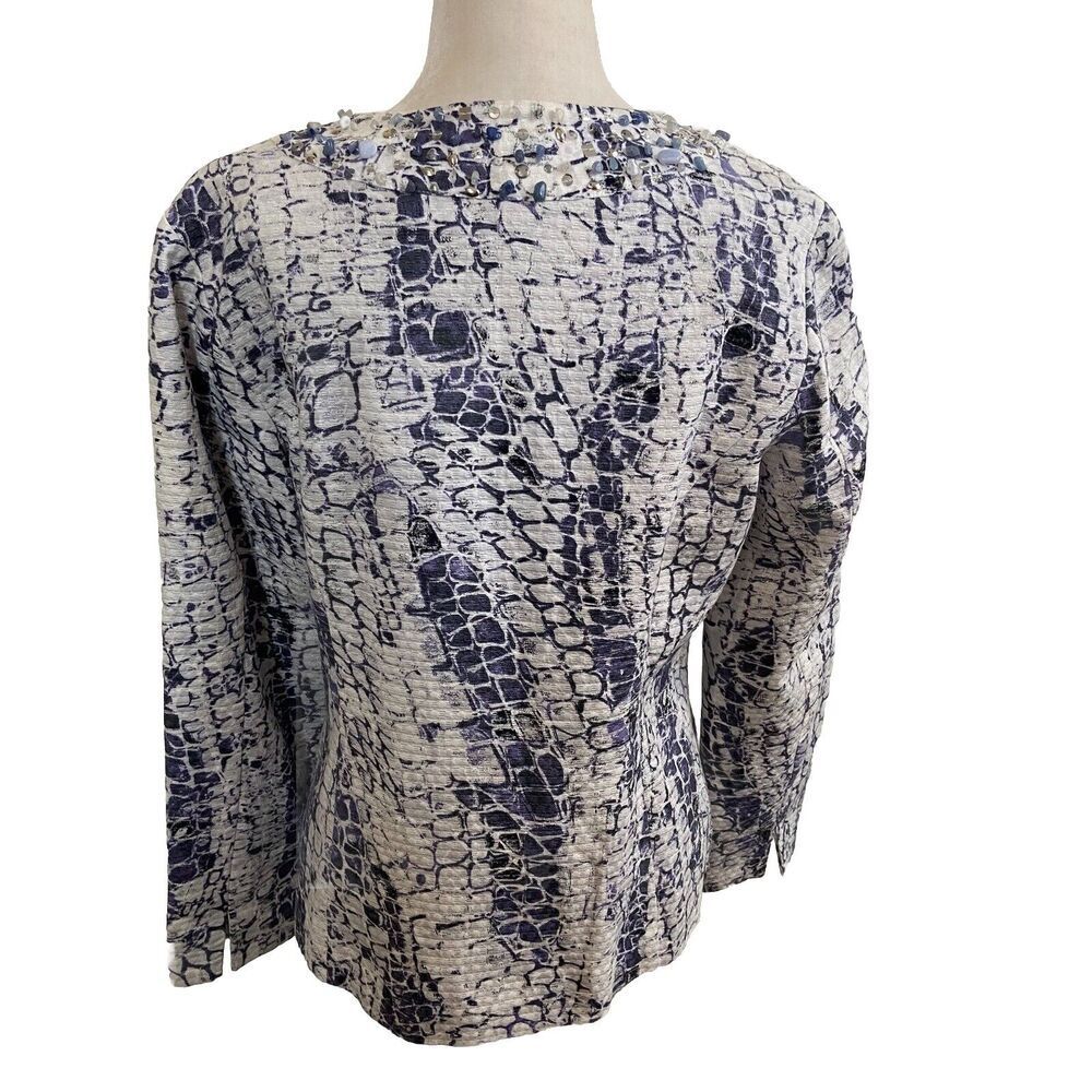 Chico’s Amina Jacket Pretty Python Embellished Ja… - image 6